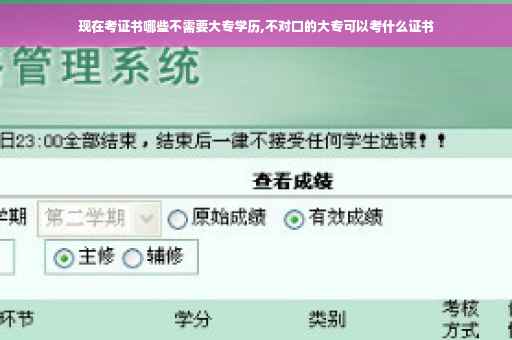 现在考证书哪些不需要大专学历,不对口的大专可以考什么证书