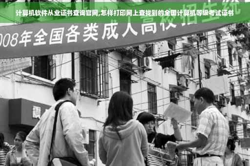 计算机软件从业证书查询官网,怎样打印网上查找到的全国计算机等级考试证书