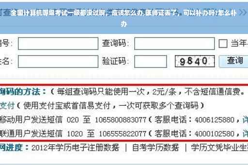 全国计算机等级考试一级都没过啊，应该怎么办,医师证丢了，可以补办吗?怎么补办
