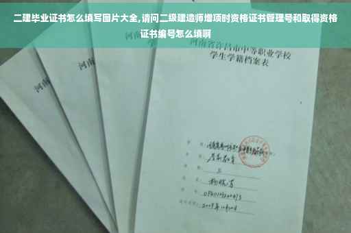 二建毕业证书怎么填写图片大全,请问二级建造师增项时资格证书管理号和取得资格证书编号怎么填啊