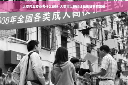 大专汽车专业考什么证好-大专可以报的计算机证书有哪些
