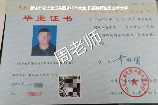 武体分校毕业证书图片样本大全,职高体育生怎么考大学