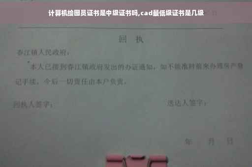 计算机绘图员证书是中级证书吗,cad最低级证书是几级