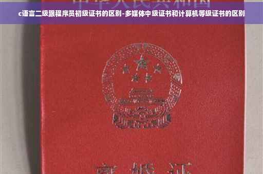 c语言二级跟程序员初级证书的区别-多媒体中级证书和计算机等级证书的区别