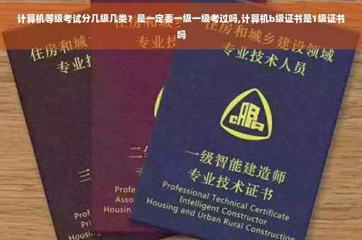 计算机等级考试分几级几类？是一定要一级一级考过吗,计算机b级证书是1级证书吗