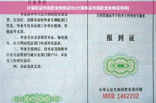 计算机证书是职业资格证书(计算机证书是职业资格证书吗)