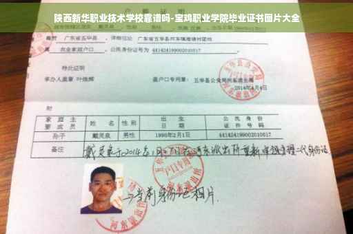 陕西新华职业技术学校靠谱吗-宝鸡职业学院毕业证书图片大全