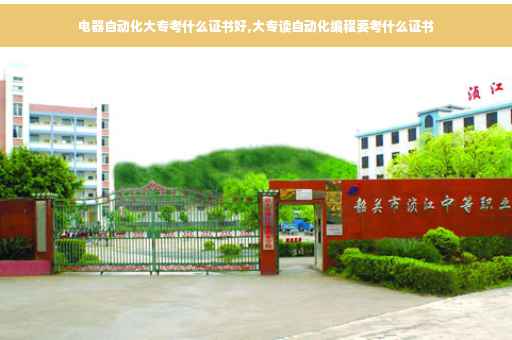 电器自动化大专考什么证书好,大专读自动化编程要考什么证书