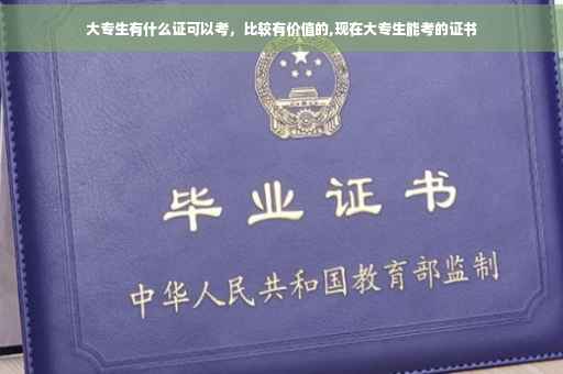 大专生有什么证可以考，比较有价值的,现在大专生能考的证书