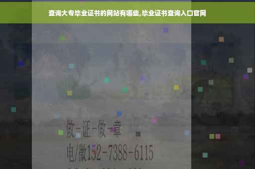 查询大专毕业证书的网站有哪些,毕业证书查询入口官网