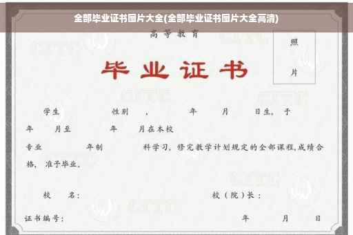 全部毕业证书图片大全(全部毕业证书图片大全高清)