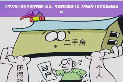 大学大专计算机考试考的是什么证，考试的大纲是什么,大专证为什么有红色和蓝色的