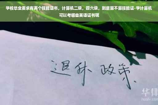学校毕业要求有两个技能证书，计算机二级，四六级，到底算不算技能证-学计算机可以考哪些英语证书呢