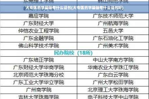 大专医药学基础考什么证书(大专医药学基础考什么证书好)