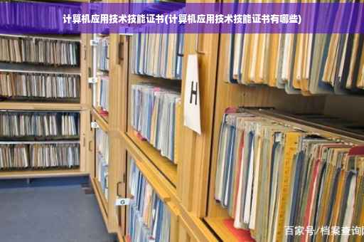 计算机应用技术技能证书(计算机应用技术技能证书有哪些)
