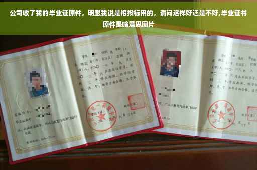 公司收了我的毕业证原件，明跟我说是招投标用的，请问这样好还是不好,毕业证书原件是啥意思图片