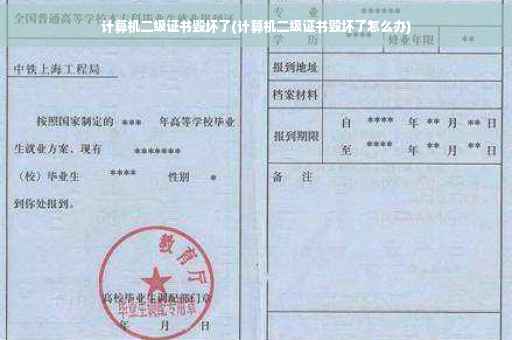 计算机二级证书毁坏了(计算机二级证书毁坏了怎么办)