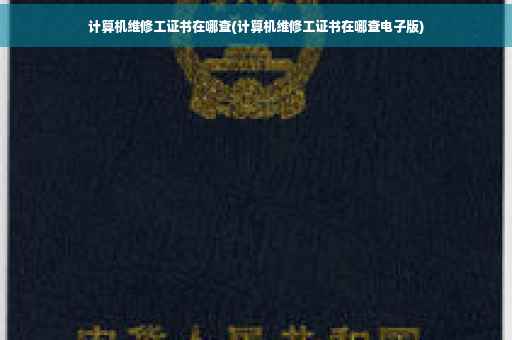 计算机维修工证书在哪查(计算机维修工证书在哪查电子版)