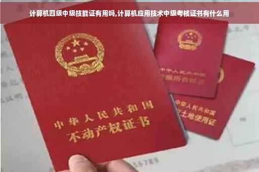计算机四级中级技能证有用吗,计算机应用技术中级考核证书有什么用