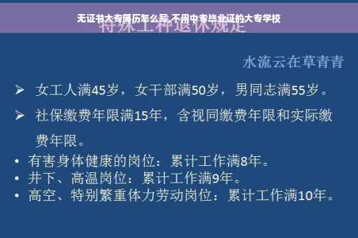 无证书大专简历怎么写,不用中专毕业证的大专学校