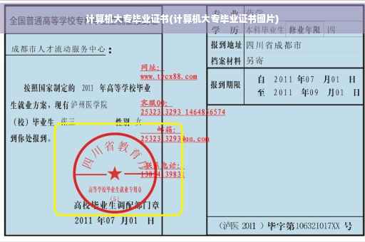 计算机大专毕业证书(计算机大专毕业证书图片)