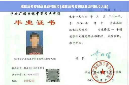 成教高考专科毕业证书图片(成教高考专科毕业证书图片大全)