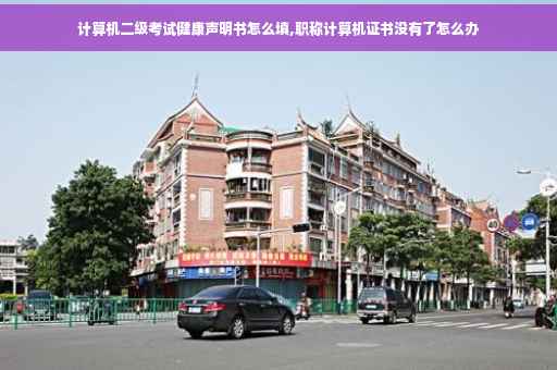 计算机二级考试健康声明书怎么填,职称计算机证书没有了怎么办