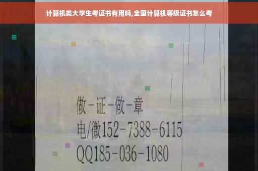 计算机类大学生考证书有用吗,全国计算机等级证书怎么考