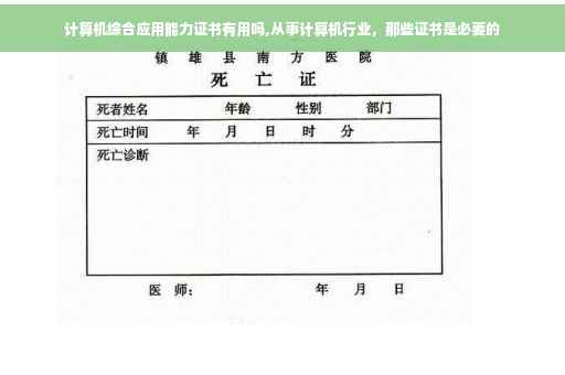 计算机综合应用能力证书有用吗,从事计算机行业，那些证书是必要的
