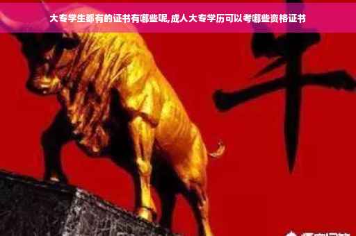 大专学生都有的证书有哪些呢,成人大专学历可以考哪些资格证书