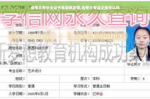 自考大专毕业证书谁来颁发呢,自考大专证企业会认吗
