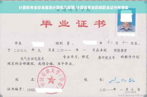 计算机专业毕业算是计算机几级啊,计算机专业四级职业证书有哪些