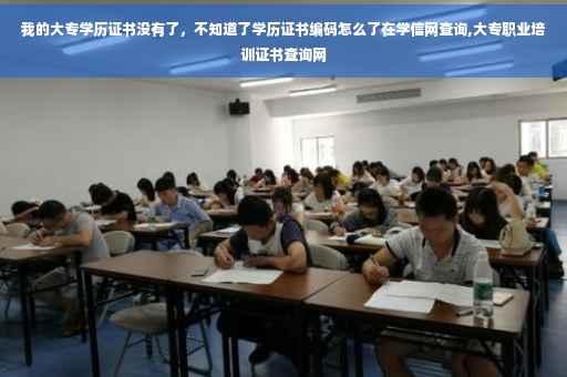 我的大专学历证书没有了，不知道了学历证书编码怎么了在学信网查询,大专职业培训证书查询网