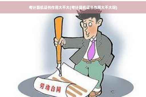 考计算机证书作用大不大(考计算机证书作用大不大呀)