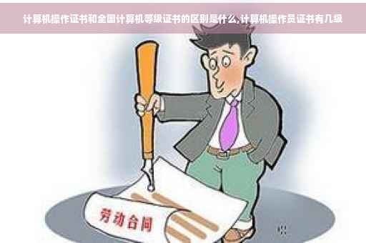 计算机操作证书和全国计算机等级证书的区别是什么,计算机操作员证书有几级