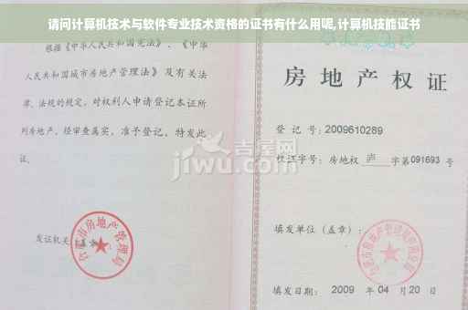 请问计算机技术与软件专业技术资格的证书有什么用呢,计算机技能证书