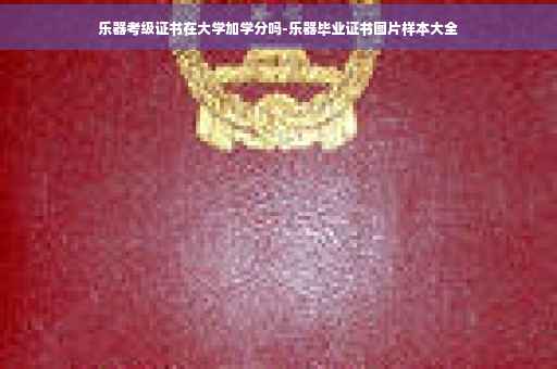 乐器考级证书在大学加学分吗-乐器毕业证书图片样本大全