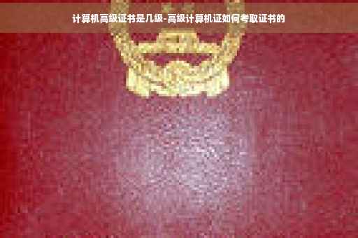 计算机高级证书是几级-高级计算机证如何考取证书的