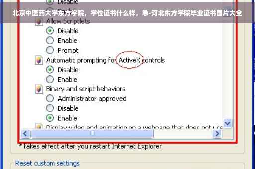 北京中医药大学东方学院，学位证书什么样，急-河北东方学院毕业证书图片大全