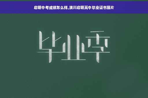 启明中考成绩怎么样,潢川启明高中毕业证书图片