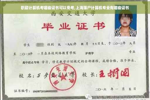 职称计算机考哪些证书可以免考,上海落户计算机专业有哪些证书