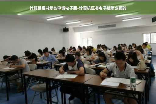 计算机证书怎么申请电子版-计算机证书电子版怎么搞的