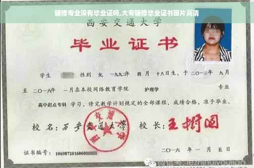 辅修专业没有毕业证吗,大专辅修毕业证书图片高清