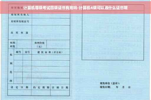 计算机等级考试四级证书有用吗-计算机4级可以选什么证书呢