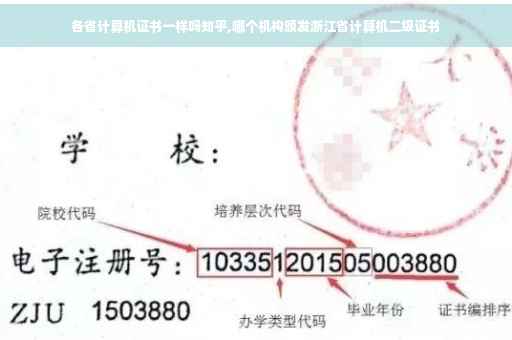 各省计算机证书一样吗知乎,哪个机构颁发浙江省计算机二级证书