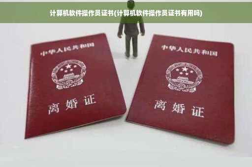 计算机软件操作员证书(计算机软件操作员证书有用吗)