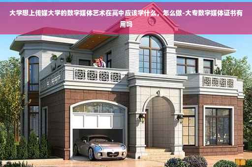 大学想上传媒大学的数字媒体艺术在高中应该学什么，怎么做-大专数字媒体证书有用吗