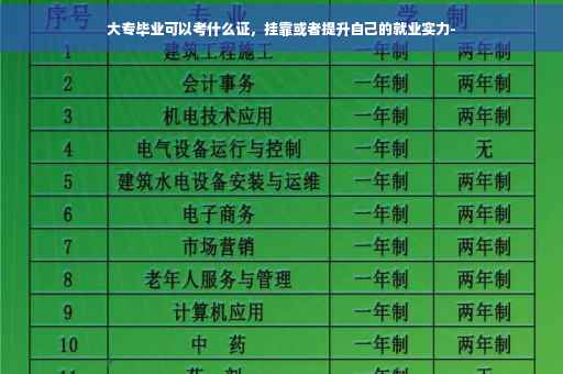 大专毕业可以考什么证，挂靠或者提升自己的就业实力-