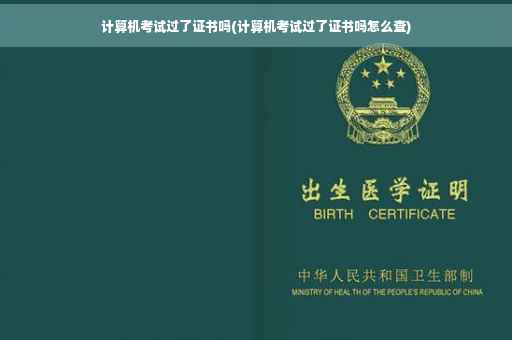 计算机考试过了证书吗(计算机考试过了证书吗怎么查)