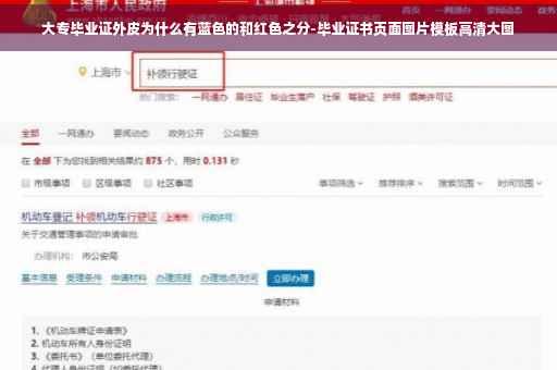 大专毕业证外皮为什么有蓝色的和红色之分-毕业证书页面图片模板高清大图